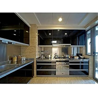 Black Plain Marble Stickers Wallpaper (200cm x 60cm)