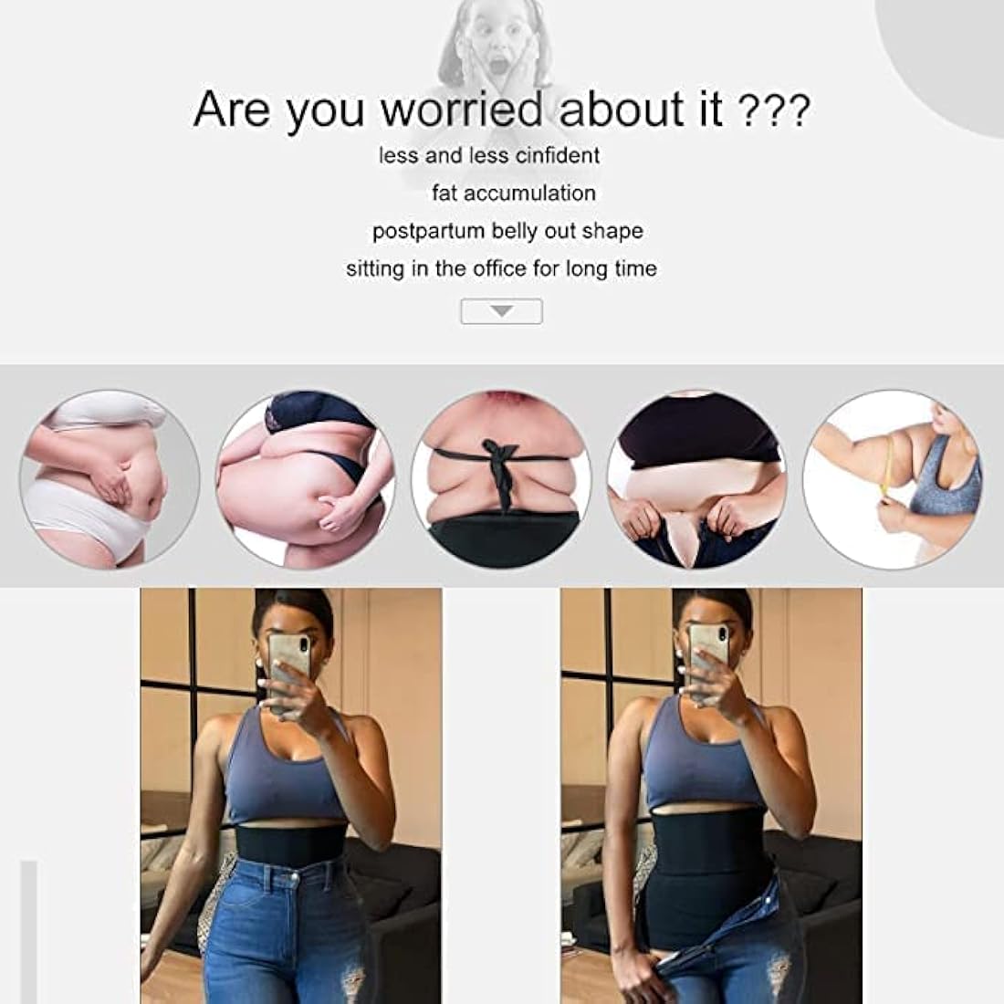 Waist Belt Elastic Band Weight Loss Body Shaper Belt