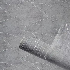 Wall Stickers DIY & Vinyl Marble Peel and Stick Waterproof Wallpaper (Gray)