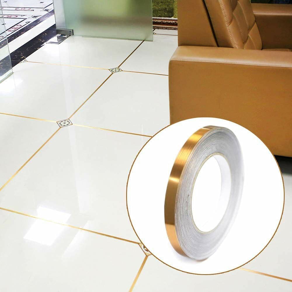 Homeguru Golden Decorative Tape , For Floor, Wall, Metal(1CM x 50METER)