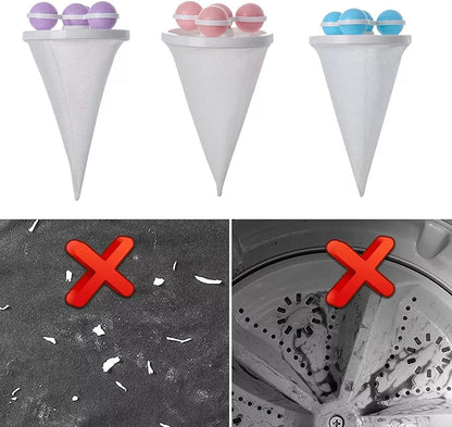 Washing Machine Floating Lint Mesh Bag Net Hair Filter Remover