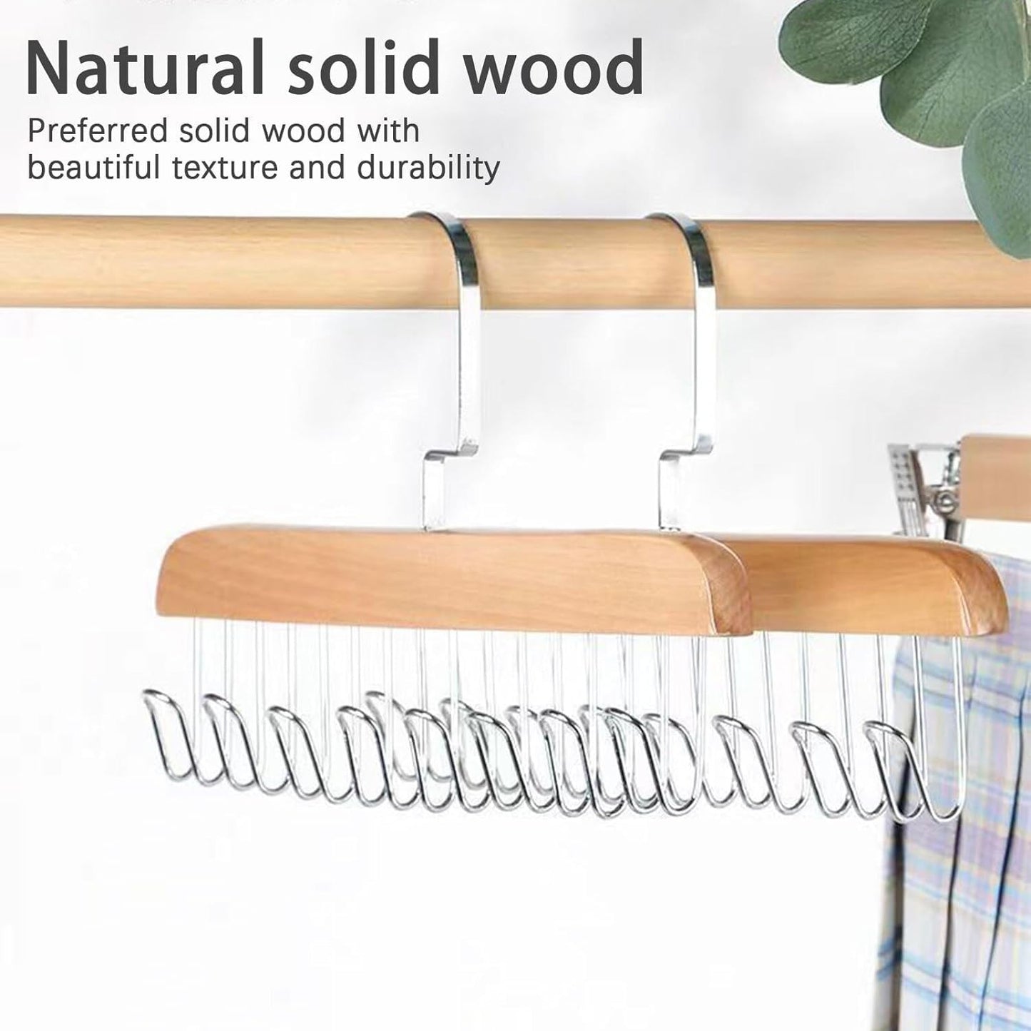 Wooden Tie and Belt Hanger