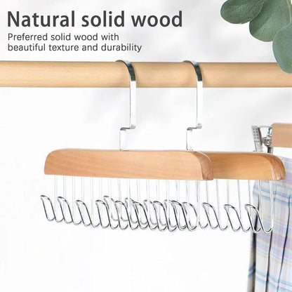 Wooden Tie and Belt Hanger