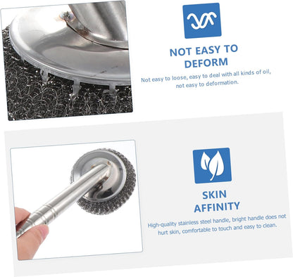 1 Piece Steel Ball Brush Dish Cleaner Wok Cleaning Brush