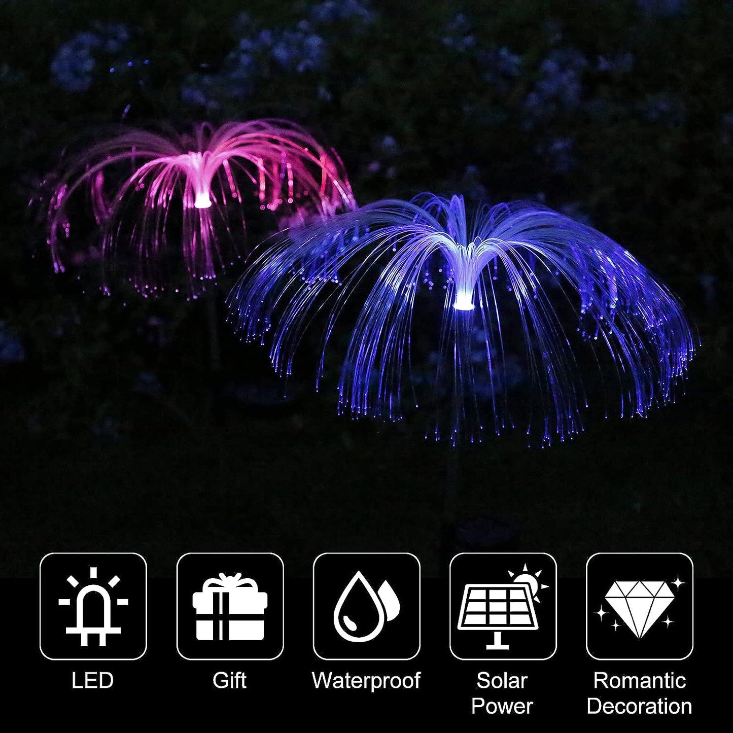 FOUNTAIN SOLAR LAWN LAMP (2 PCS SET) garden light