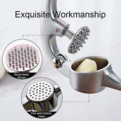 Garlic Press Mincer Ginger Crusher Peeler Squeezer