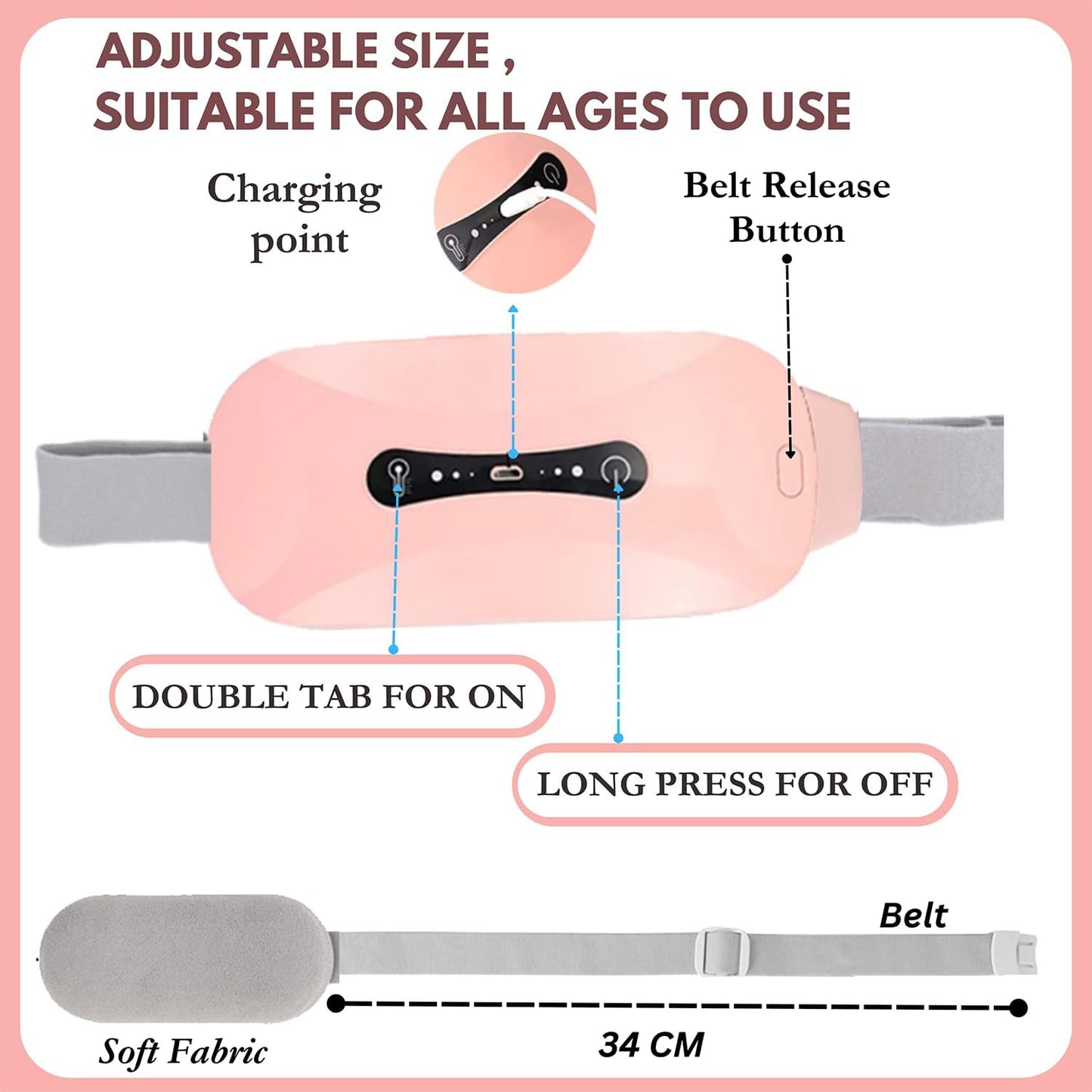 Portable Cordless Heating Pad For Menstrual Cramps Relief