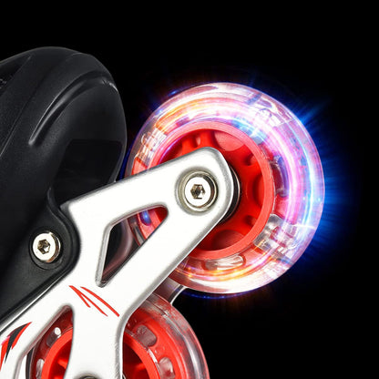 Skating Shoes Inline Skates Light Up Wheels LED Flashing Roller Skates