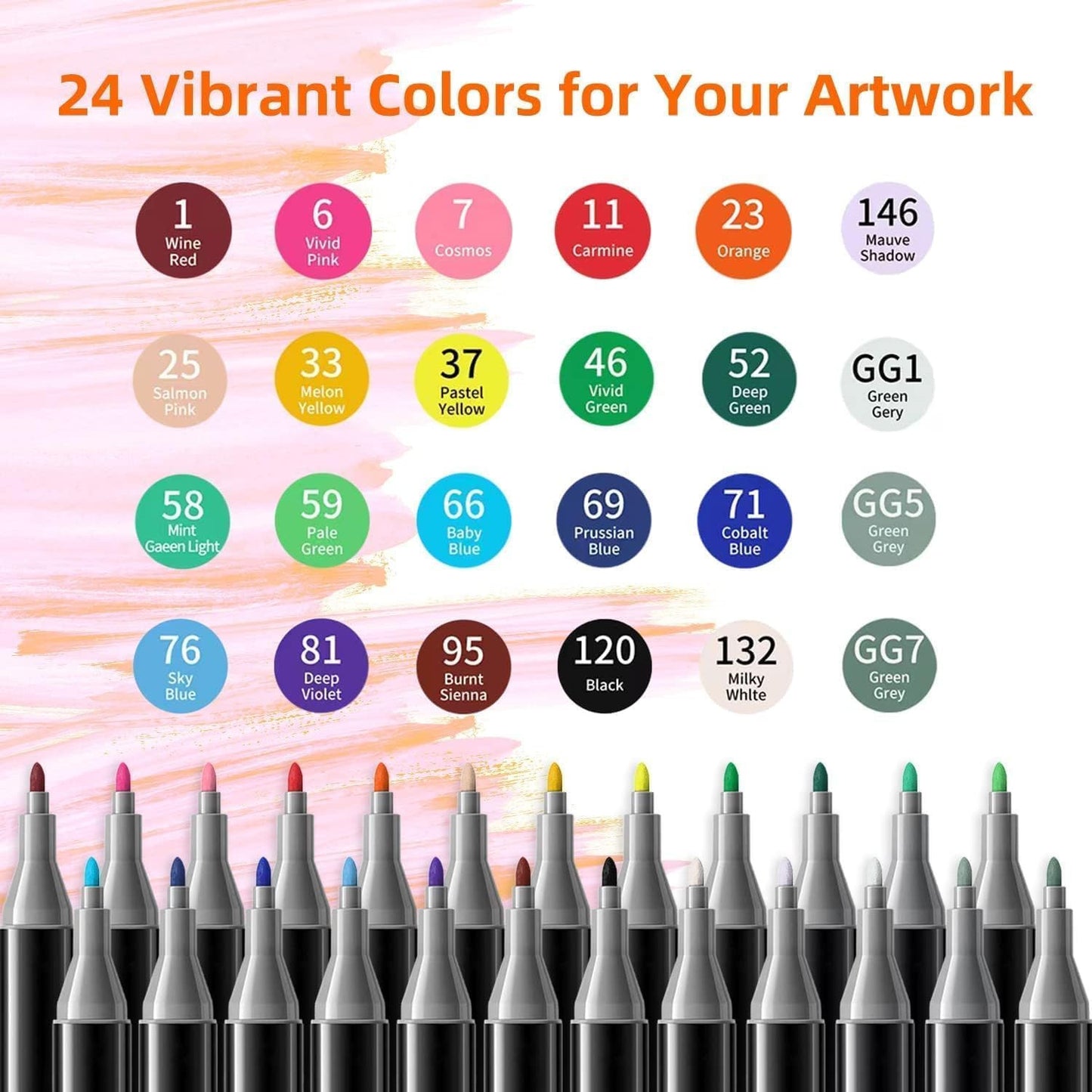 24 PCS COLOR MARKER PEN