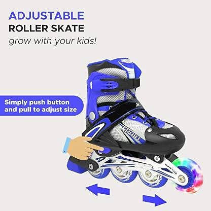 Skating Shoes Inline Skates Light Up Wheels LED Flashing Roller Skates