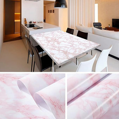 Pink Marble Stickers Wallpaper for Furniture