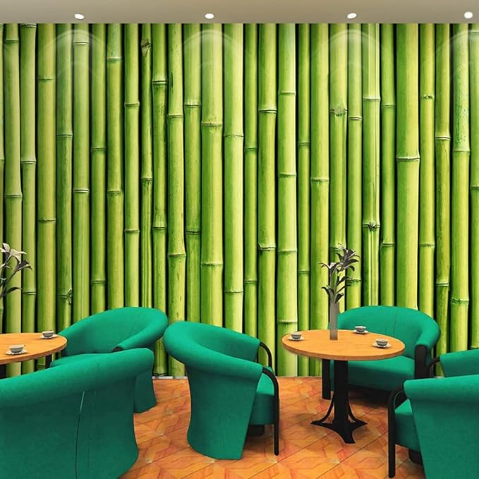 New PVC Self-Adhesive Wallpaper DIY Wall Stickers (45 x 500 cm) (JE-Green Bamboo Wallpaper)