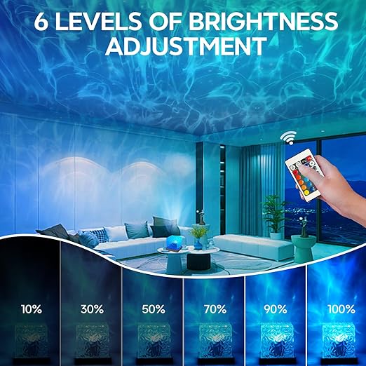 Ocean Wave Projector 3D Water Wave Effect Romantic LED Night Light