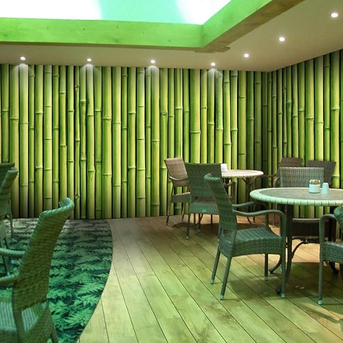 New PVC Self-Adhesive Wallpaper DIY Wall Stickers (45 x 500 cm) (JE-Green Bamboo Wallpaper)