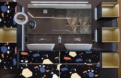 Black Dot Marble Wallpaper Foil Sticker