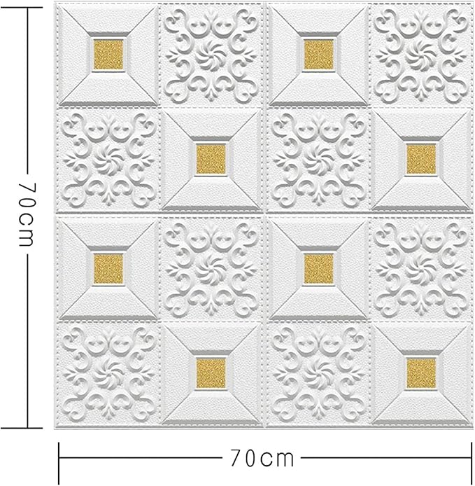 3D Flower Foamsheet Brick Texture Wallpaper (70x77cm)