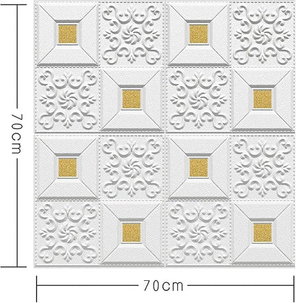 3D Flower Foamsheet Brick Texture Wallpaper (70x77cm)