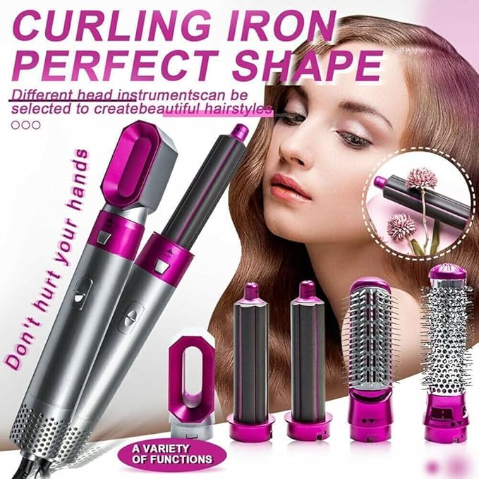 5 In 1 Hair Dryer Hot Air Brush Styler