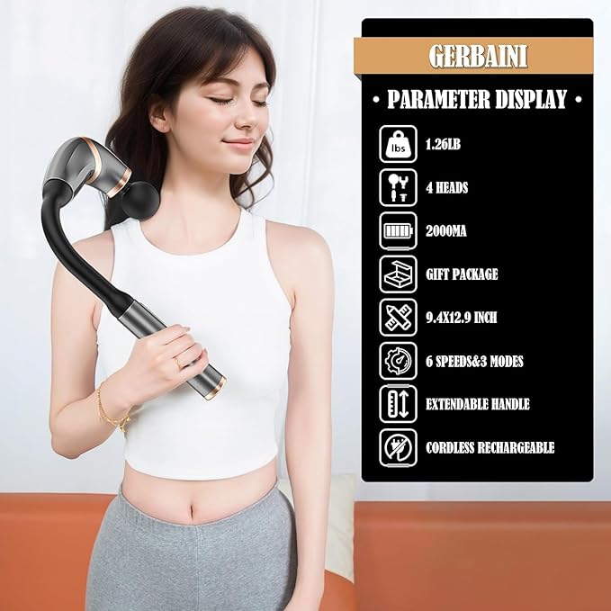 U SHAPE MASSAGE GUN WITH EXTANSTION HANDLE