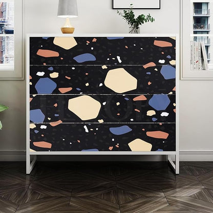 Black Dot Marble Wallpaper Foil Sticker