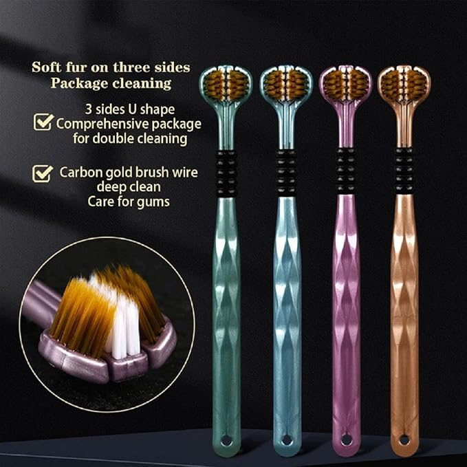 3-Sided Toothbrush (Pack Of 4)
