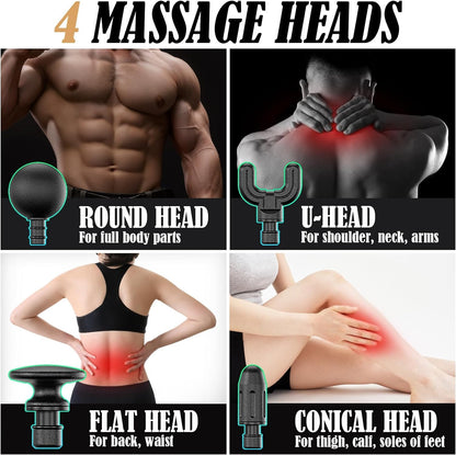 U SHAPE MASSAGE GUN WITH EXTANSTION HANDLE