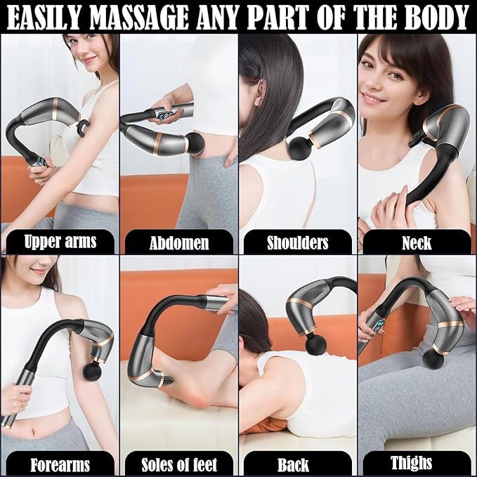 U SHAPE MASSAGE GUN WITH EXTANSTION HANDLE