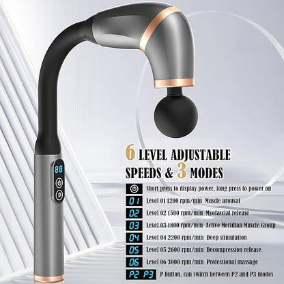 U SHAPE MASSAGE GUN WITH EXTANSTION HANDLE
