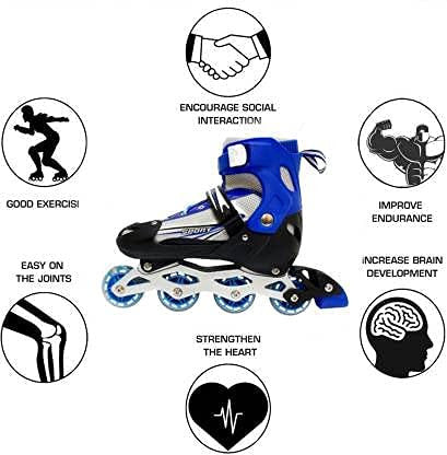 Skating Shoes Inline Skates Light Up Wheels LED Flashing Roller Skates