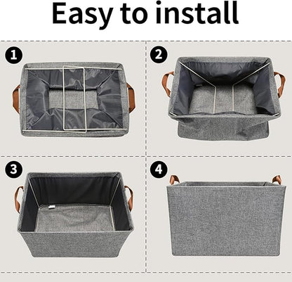 26 L GRAY STORAGE BOX