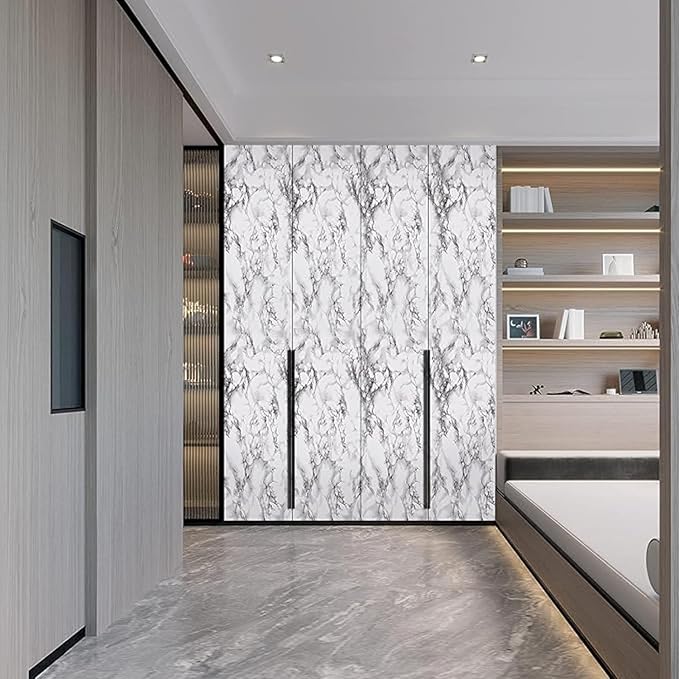 Homeguru White Dark Premium Wall Stickers DIY Wallpaper
