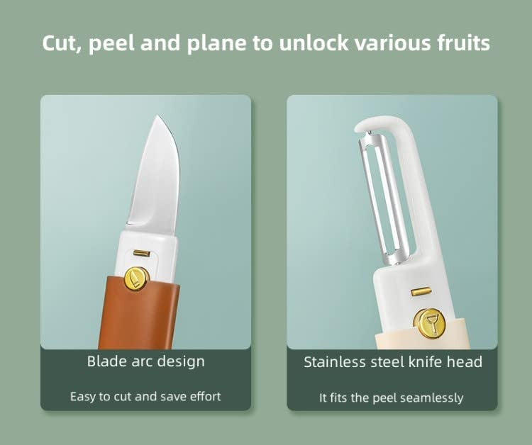 2 in 1 Multifunctional Stainless Steel Fruit Knife Peeler