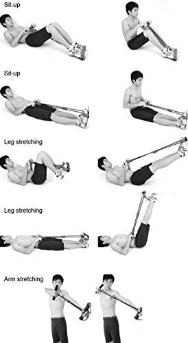 Pull Reducer Training Bands 4 Tubes Body Trimmer Pedal