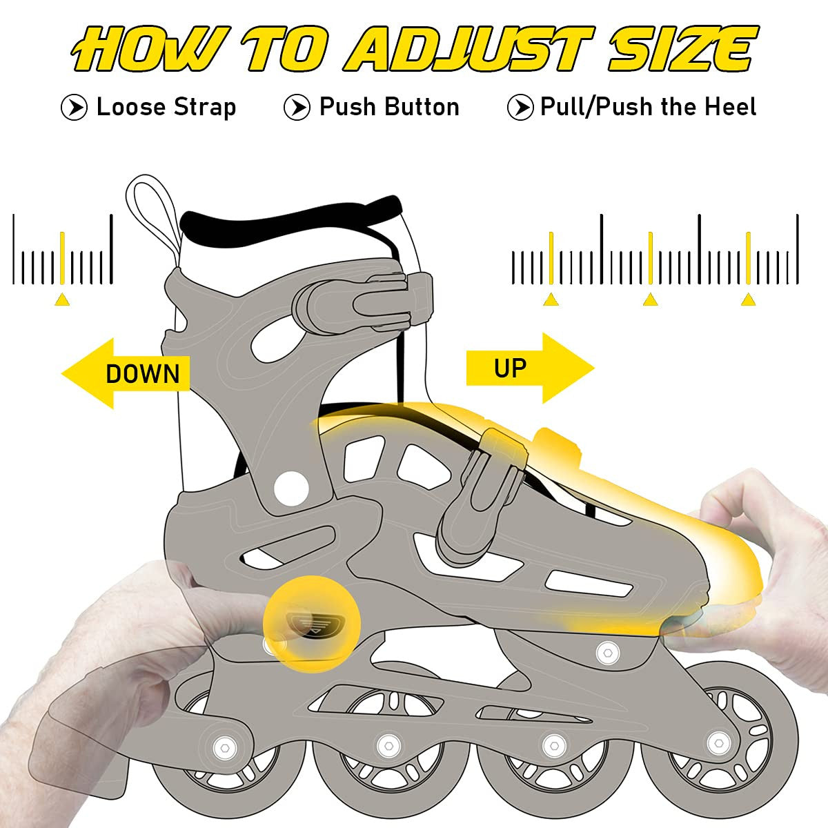 Skating Shoes Inline Skates Light Up Wheels LED Flashing Roller Skates