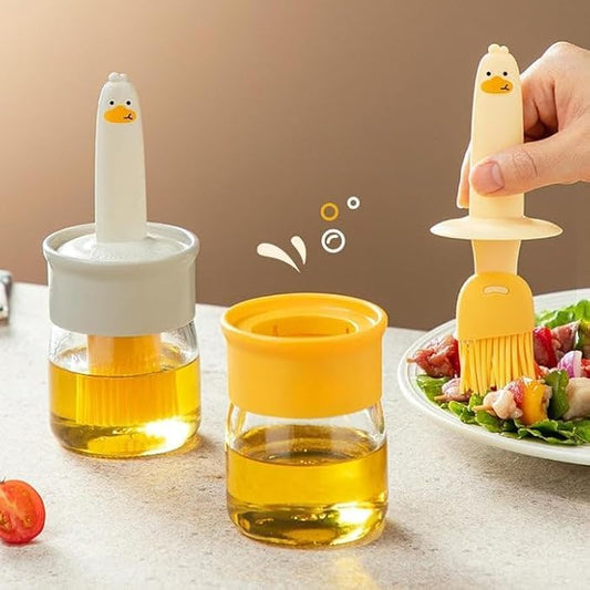 HOMEGURU OIL DISPENSER WITH DUCK SILICON BRUSH