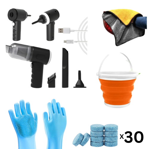 HomeGuru™ Car Cleaning Kit Combo - 7 in 1 Set for Interior