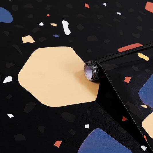 Black Dot Marble Wallpaper Foil Sticker