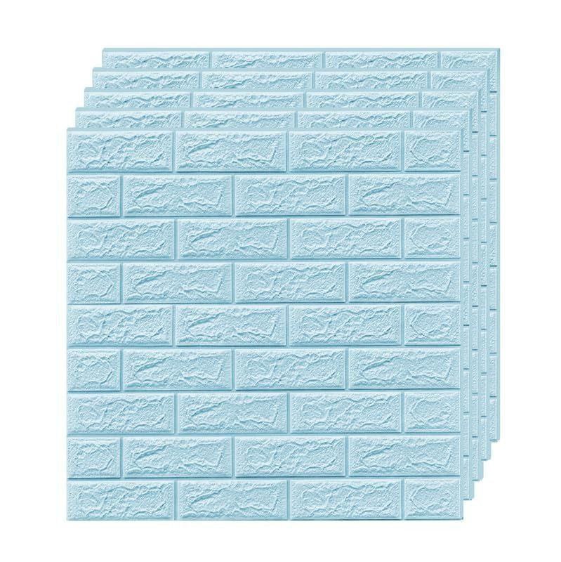 3D Blue Brick Texture Wallpaper (70X77CM)
