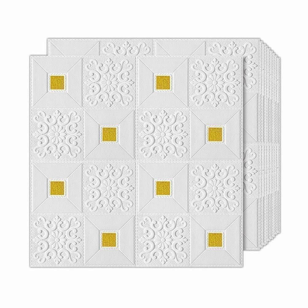3D Flower Foamsheet Brick Texture Wallpaper (70x77cm)